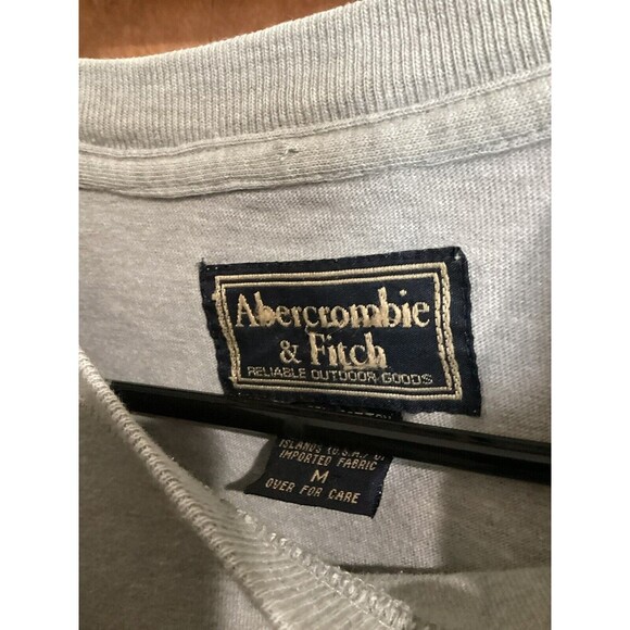 Abercrombie And Fitch Men's Grey Long Sleeved Top Medium New W/Out Tags Vintage - Picture 5 of 5